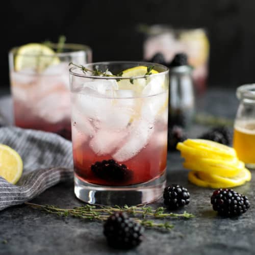 Blackberry Lime Prosecco Cocktails (Low Sugar, Batch Recipe) - The