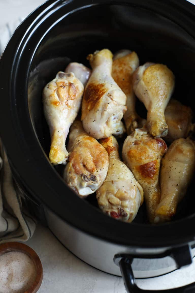 Slow Cooker Dijon-Thyme Chicken Legs - The Real Food Dietitians