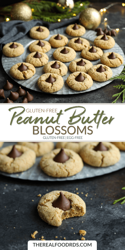 Long Pin Image for Gluten-free Peanut Butter Blossoms 