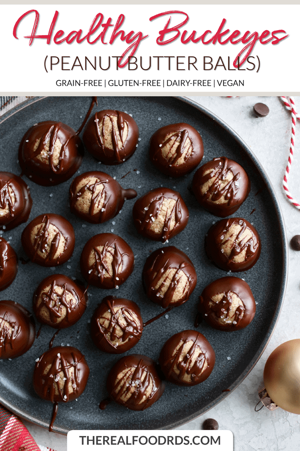 Short Pin Image for Healthy Buckeyes (Peanut Butter Balls)