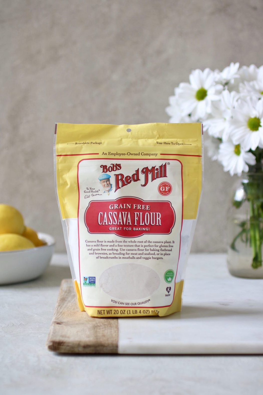 Photo of Bob's Red Mill Cassava Flour - an ingredient in the Paleo Lemon Poppy Seed Cookies.