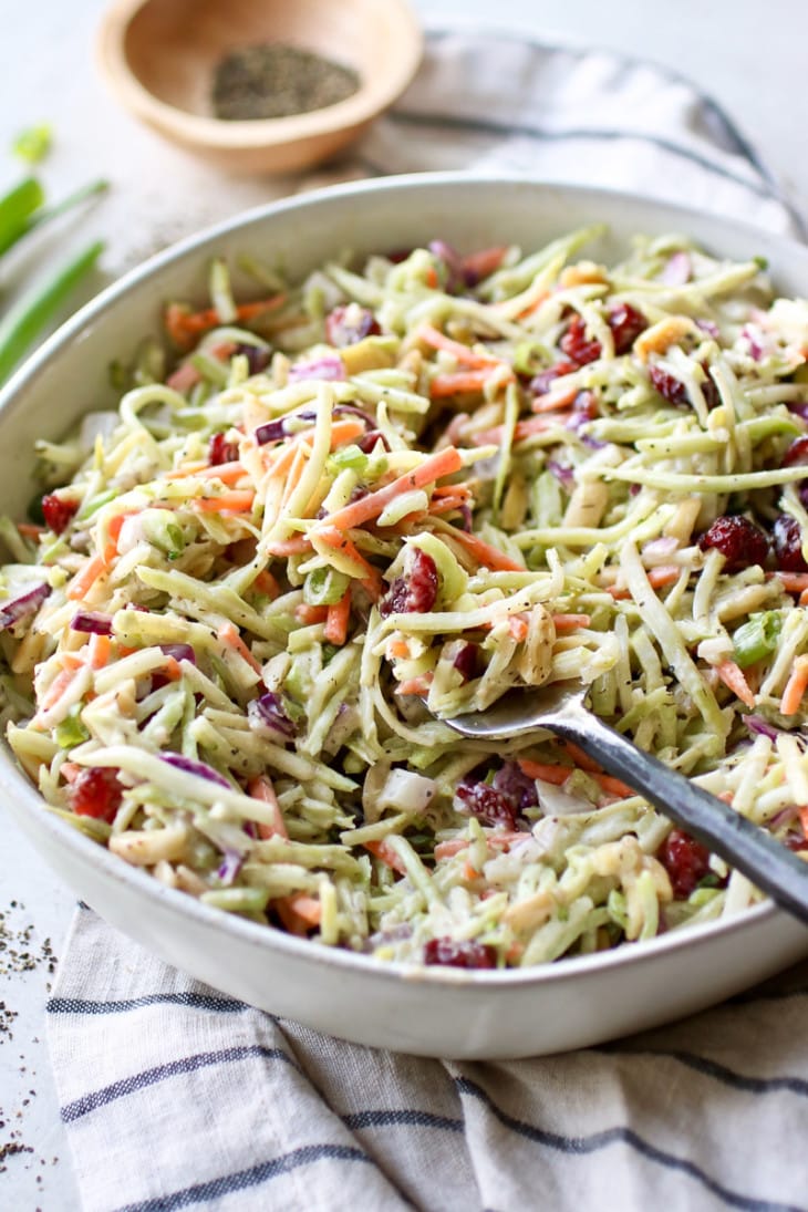 5Ingredient Creamy Broccoli Slaw Recipe Healthier Living Everyday