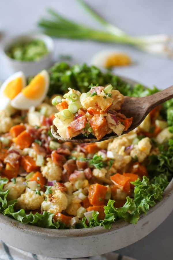 A creamy salad made with hard-boiled eggs