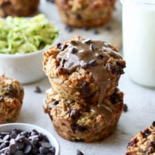 Zucchini Banana Baked Oatmeal Cups