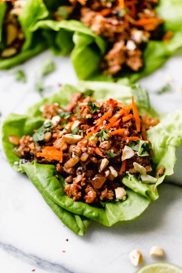 ChineseInspired Pork Lettuce Wraps The Real Food Dietitians