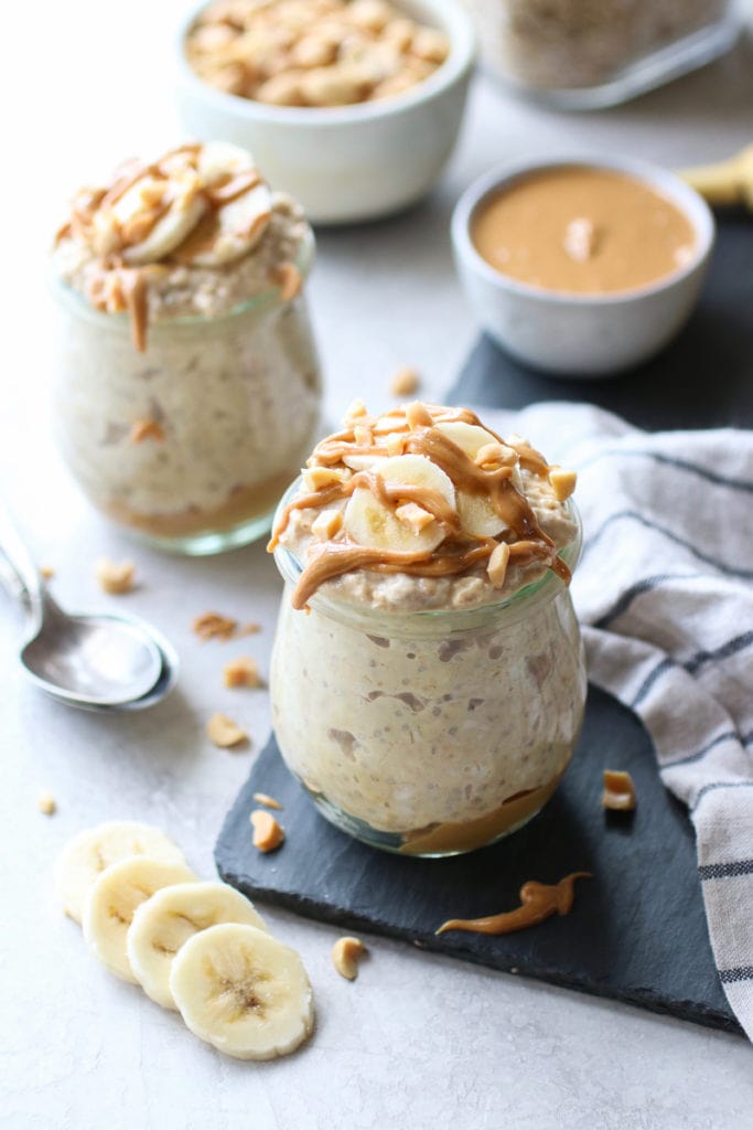 Peanut Butter Banana Overnight Oats - The Real Food Dietitians