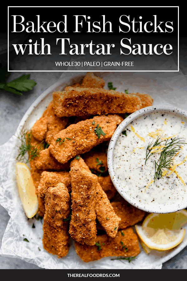 Pin image for Baked Fish Sticks with Tartar Sauce