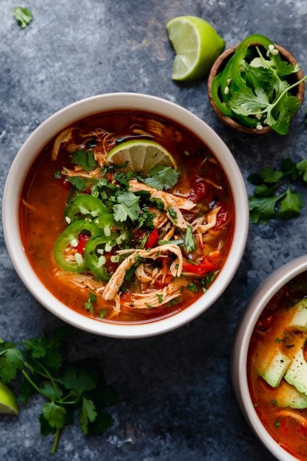 Chicken Tortilla Soup(Slow Cooker and Instant Pot) - Thriving