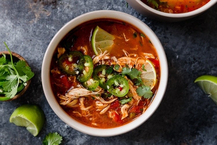 Easy Chicken Tortilla Soup with Rice - My Sequined Life