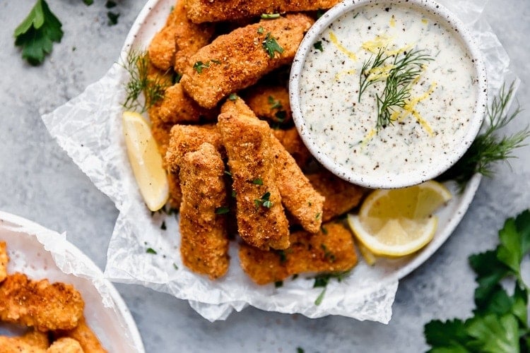 Baked Fish Sticks with Tartar Sauce - The Real Food Dietitians