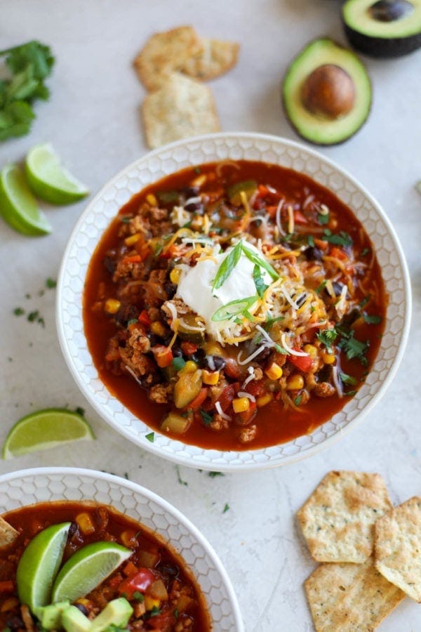 Instant Pot Veggie Loaded Turkey Chili The Real Food Dietitians