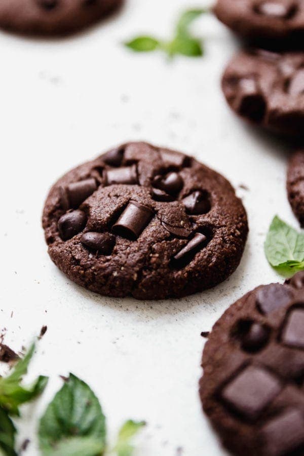 Low Sugar Double Chocolate Mint Cookies The Real Food Dietitians