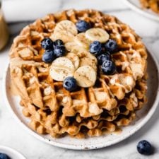 Gluten-Free Peanut Butter Banana Waffles