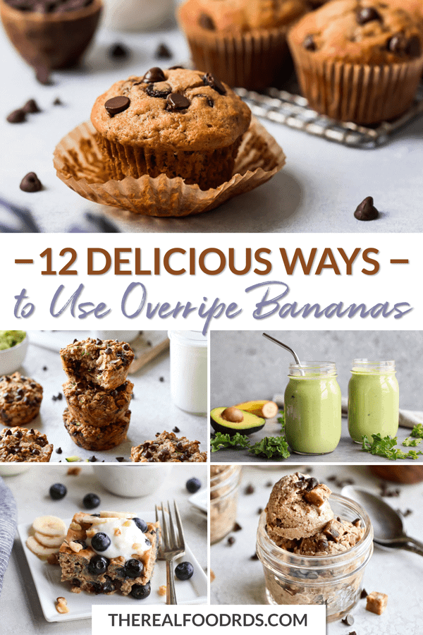 Pin image for 12 Delicious Ways to Use Overripe Bananas