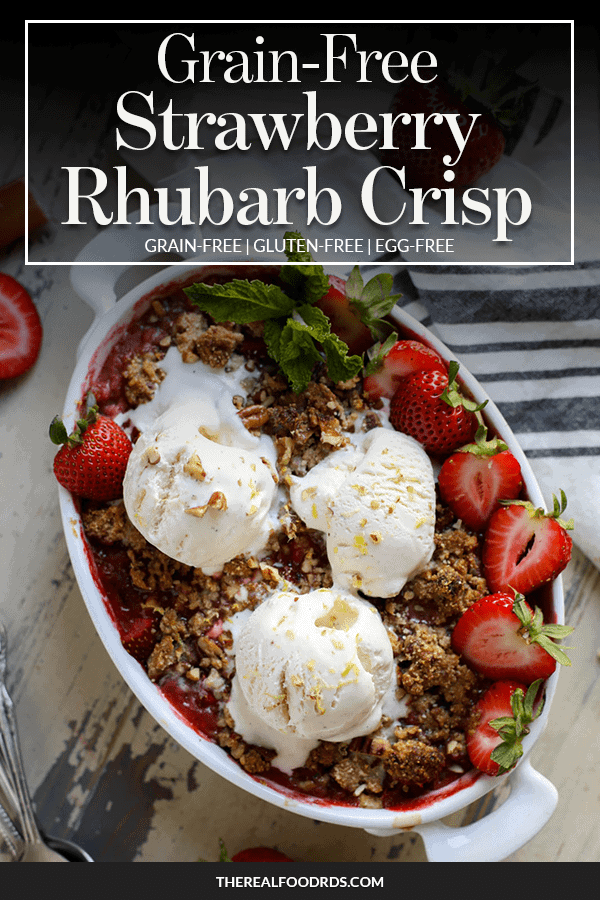 Pin Image for Grain-Free Strawberry-Rhubarb Crisp