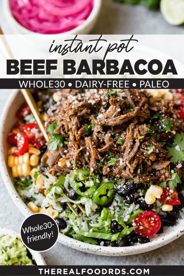 Pin image for Instant Pot Beef Barbacoa