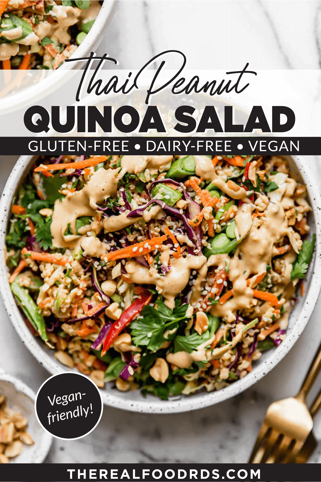 Thai-Inspired Peanut Quinoa Salad - The Real Food Dietitians