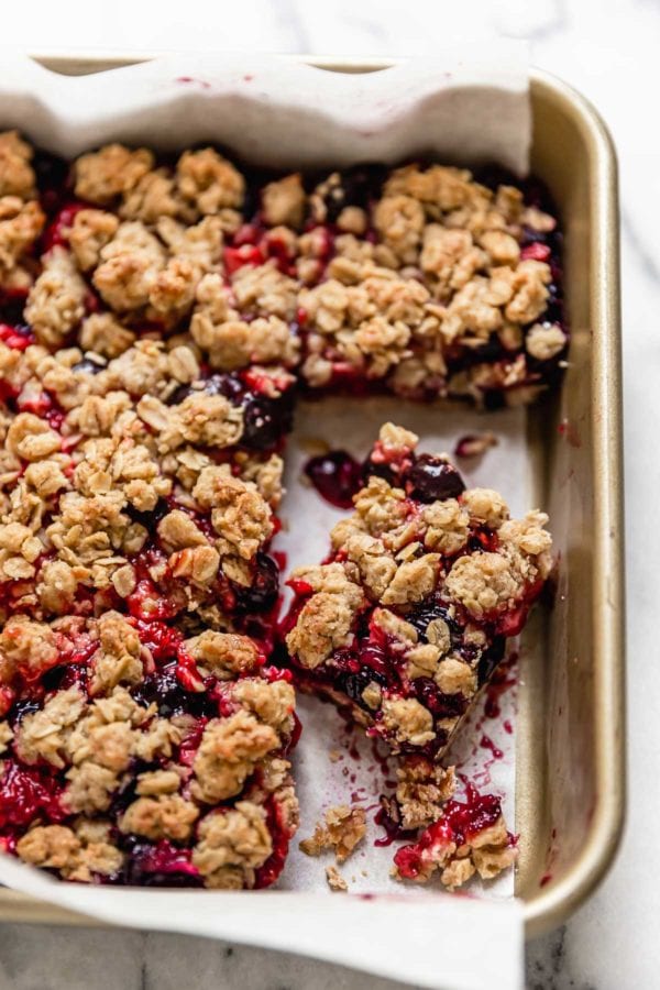 Oat Berry Crumble Bars Fresh and Ready to Eat