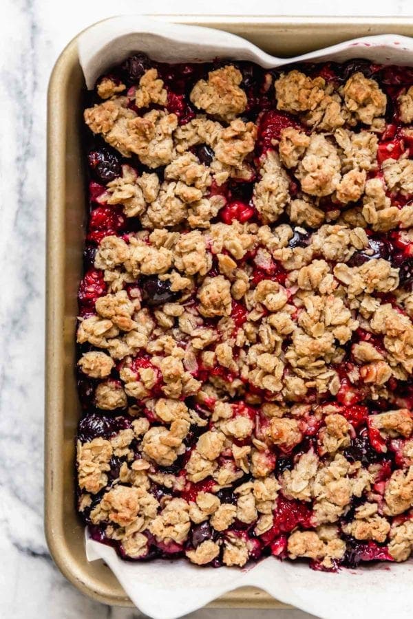 Oat Berry Crumble Bars Freshly Baked