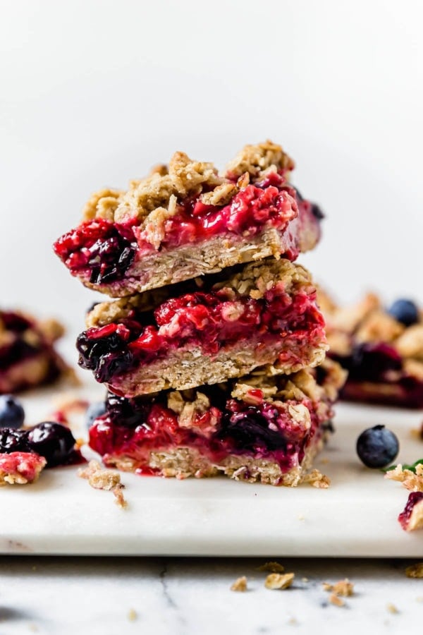 Oat Berry Crumble Bars Stacked