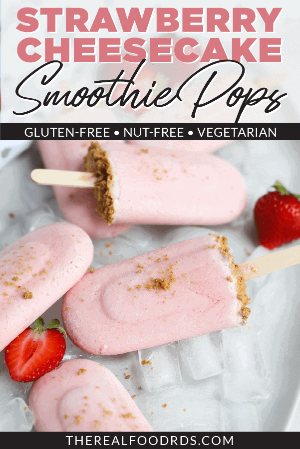 Pin image for Strawberry Cheesecake Smoothie Pops