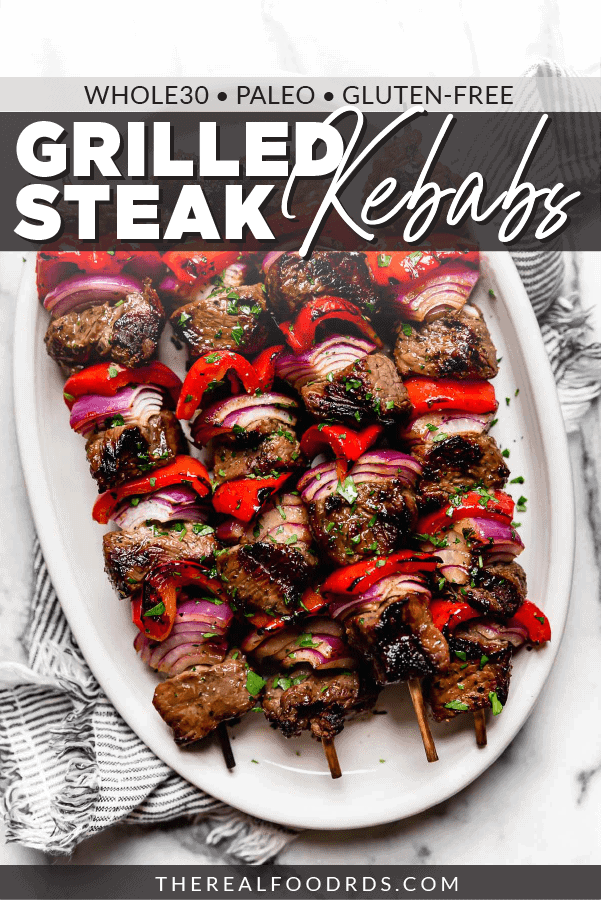 Pin image for Grilled Steak Kebabs