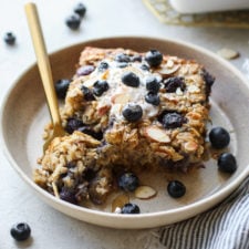 Healthy Blueberry Baked Oatmeal (Gluten-free) -image