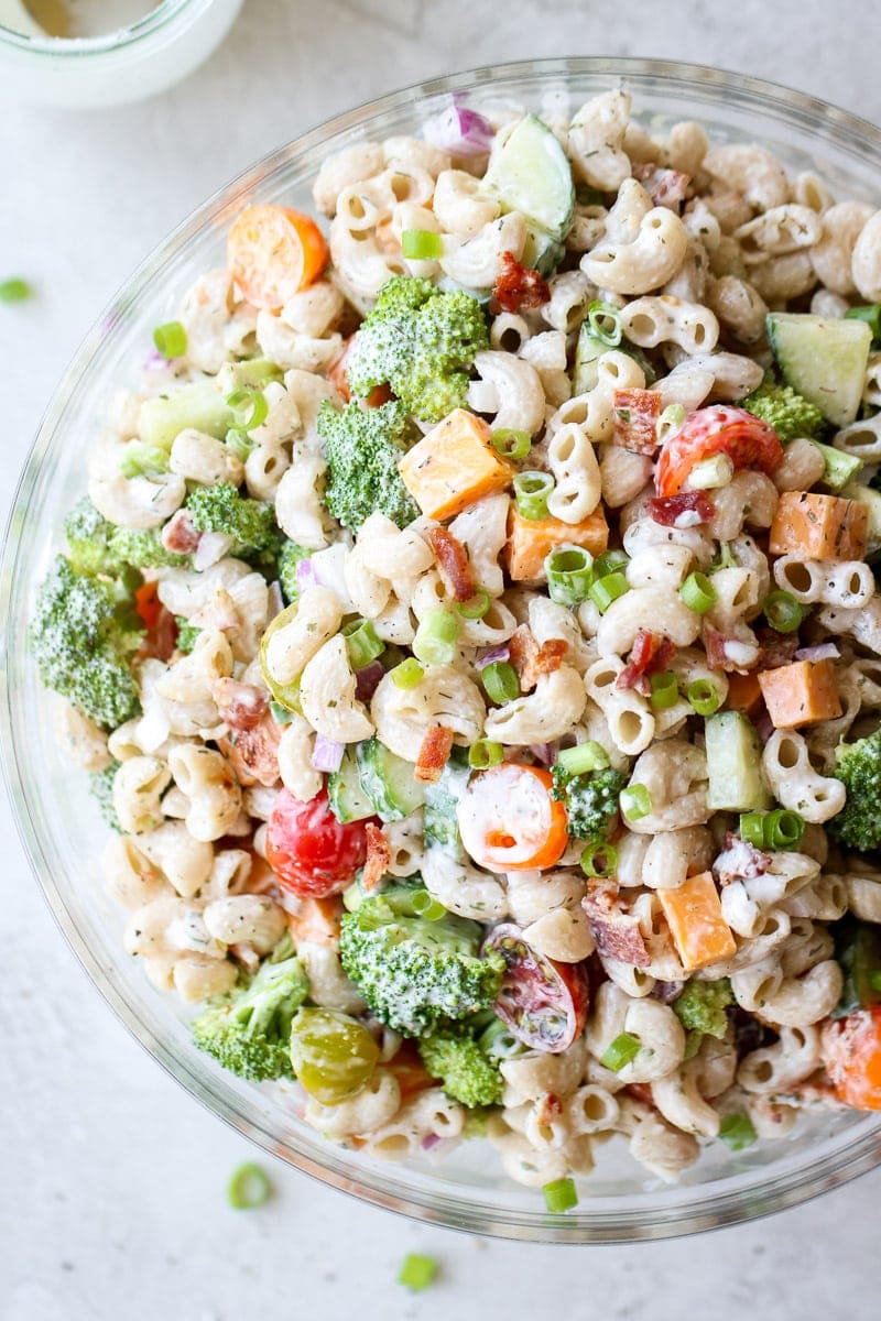 Creamy Ranch Pasta Salad (gluten-free) - The Real Food Dietitians