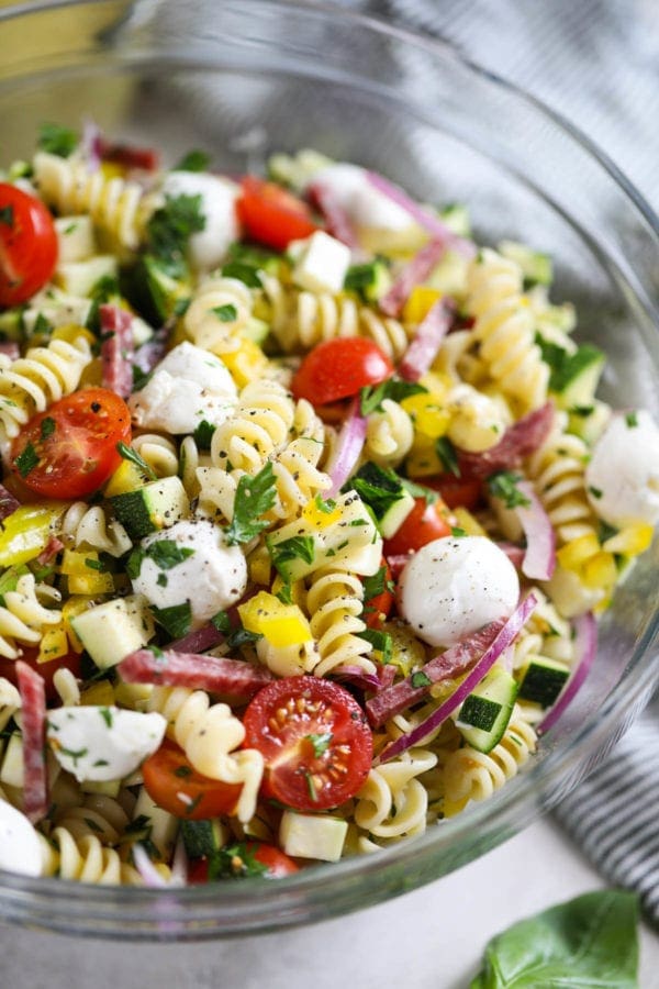 Zesty Italian Pasta Salad (Gluten-Free) - The Real Food Dietitians