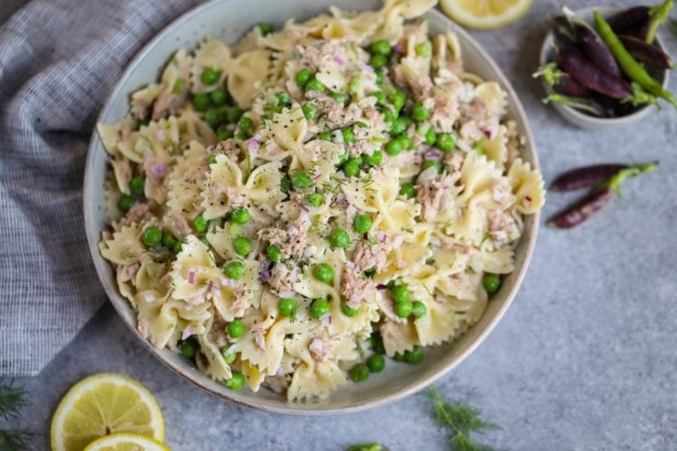 Lemon-Dill Tuna Pasta Salad (Gluten-Free) - The Real Food Dietitians