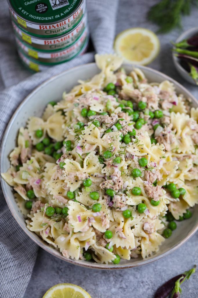 Lemon-Dill Tuna Pasta Salad, made with Bumble Bee tuna, is an easy weeknight meal the whole family will enjoy. 