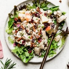 Cranberry Chicken Salad with Apples and Pecans