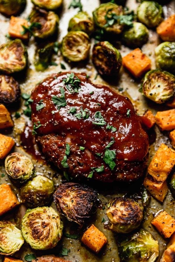 Sheet Pan Mini Meatloaf with Vegetables - The Real Food Dietitians
