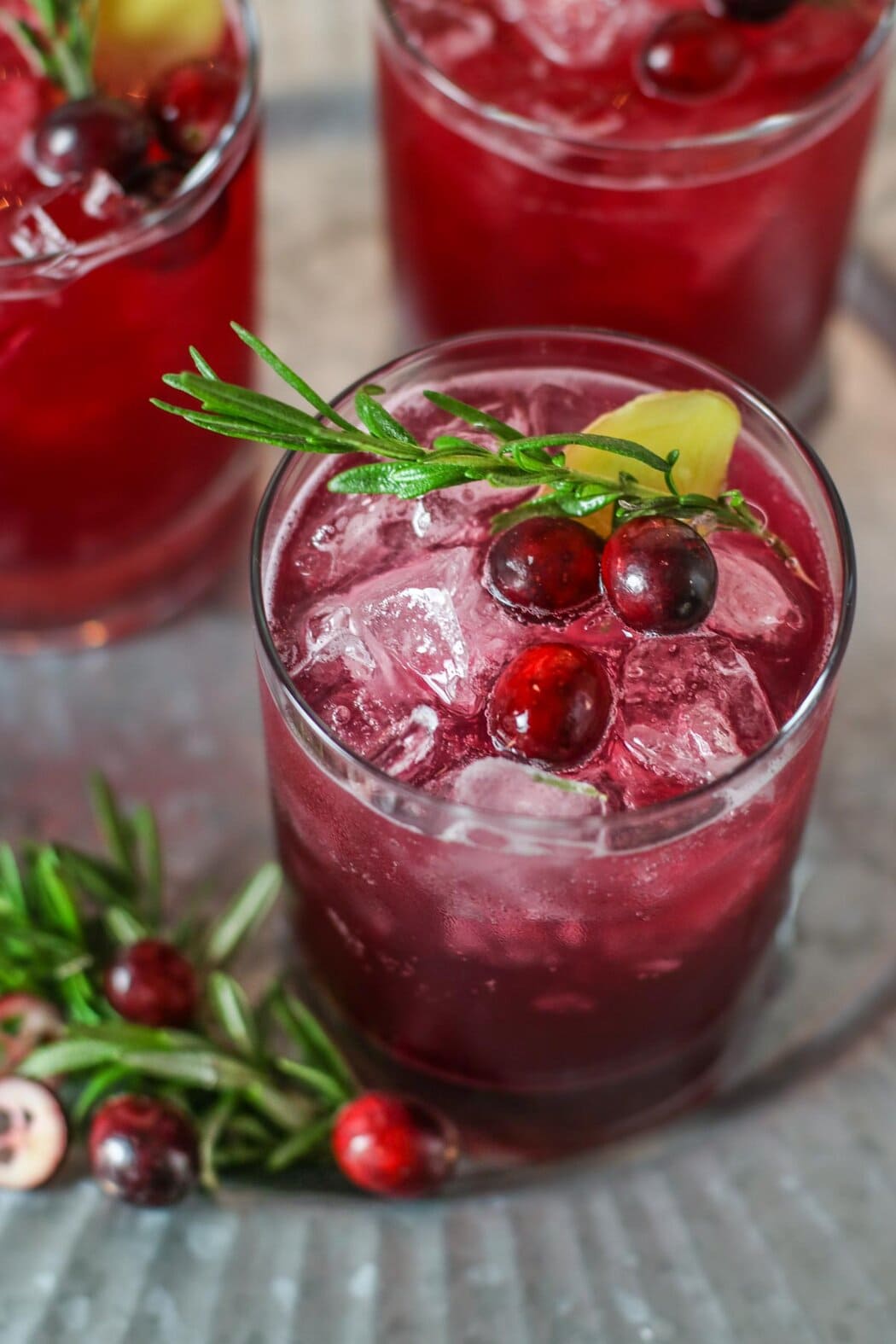 Sparkling Cranberry Kombucha Mocktail | The Real Food Dietitians | https://therealfooddietitians.com/sparkling-cranberry-kombucha-mocktail/