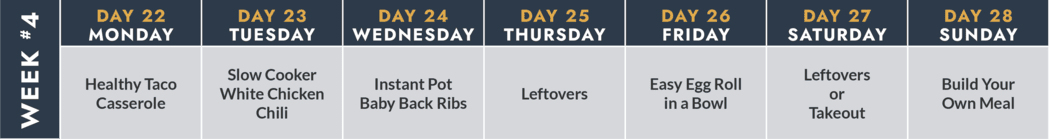 4-Week Healthy Meal Plan with Grocery List - The Real Food Dietitians