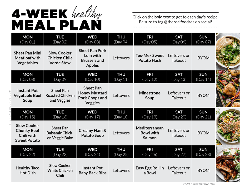 Food Planning Calendar - Jobie Lynelle