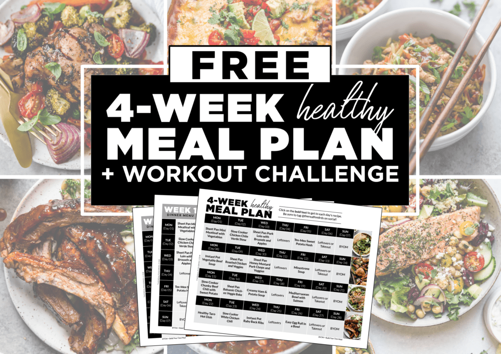 4 week healthy meal plan with grocery list the real food dietitians