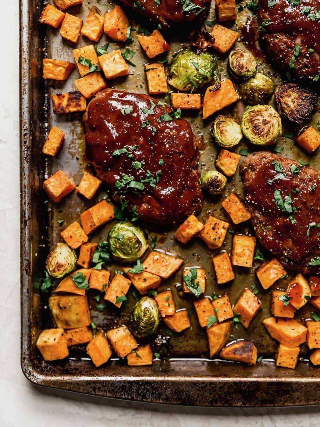 Sheet Pan Mini Meatloaf with Vegetables - The Real Food Dietitians