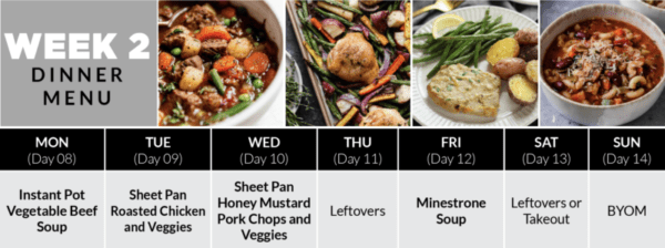 4-Week Healthy Meal Plan with Grocery List - The Real Food Dietitians
