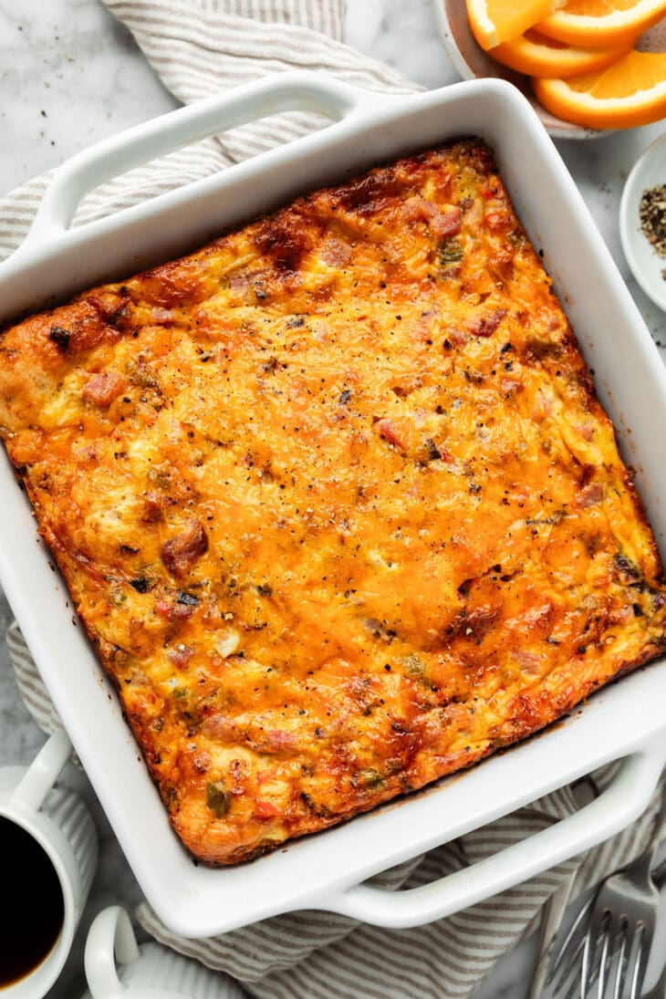 Ham And Cheese Breakfast Casserole - The Real Food Dietitians