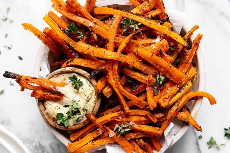 Air Fryer Carrot Fries (Kid-Friendly Veggie Side Dish!) - High