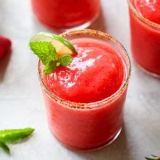 Frozen Strawberry Margaritas (Mocktail-Friendly)
