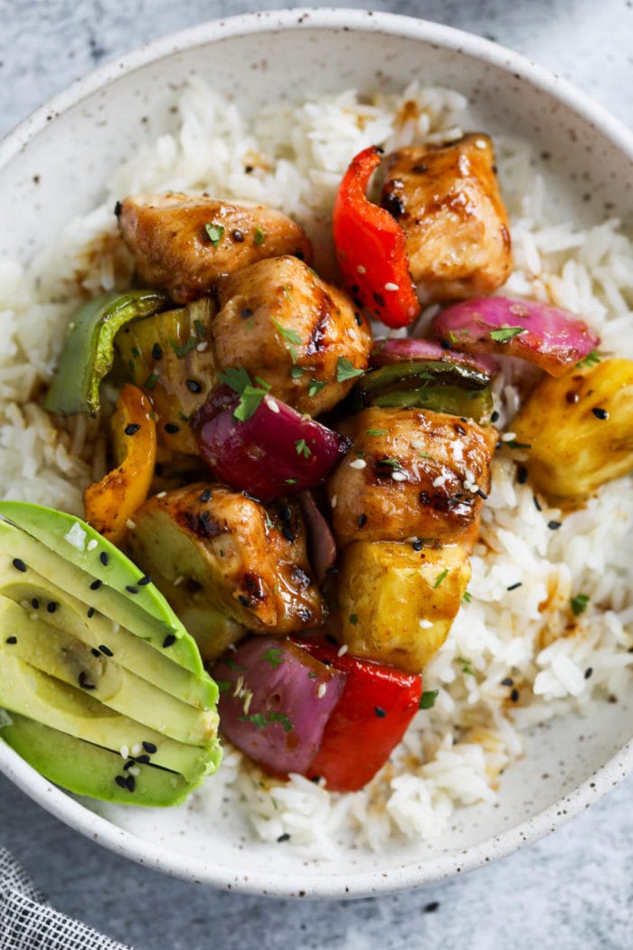 Teriyaki Chicken Pineapple Kebabs - The Real Food Dietitians