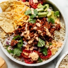 Easy Beef Taco Bowl with Salsa Ranch-image