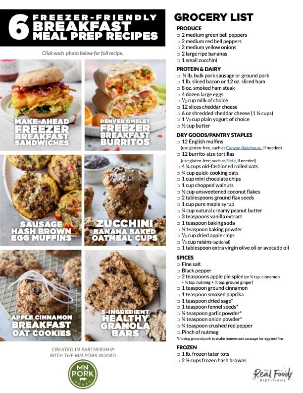 6 Freezer-Friendly Breakfast Meal Prep Recipes - The Real Food Dietitians