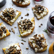 Burrata Toast with Sauteed Mushrooms