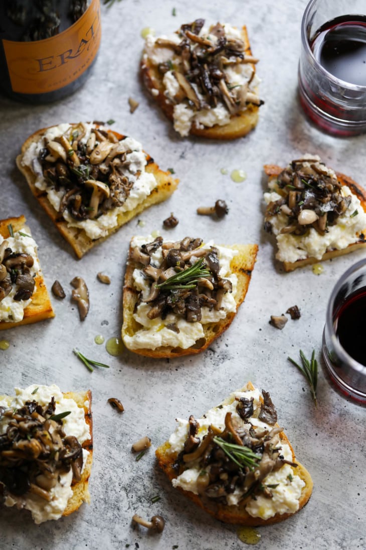 Burrata Toast with Sautéed Mushrooms - The Real Food Dietitians