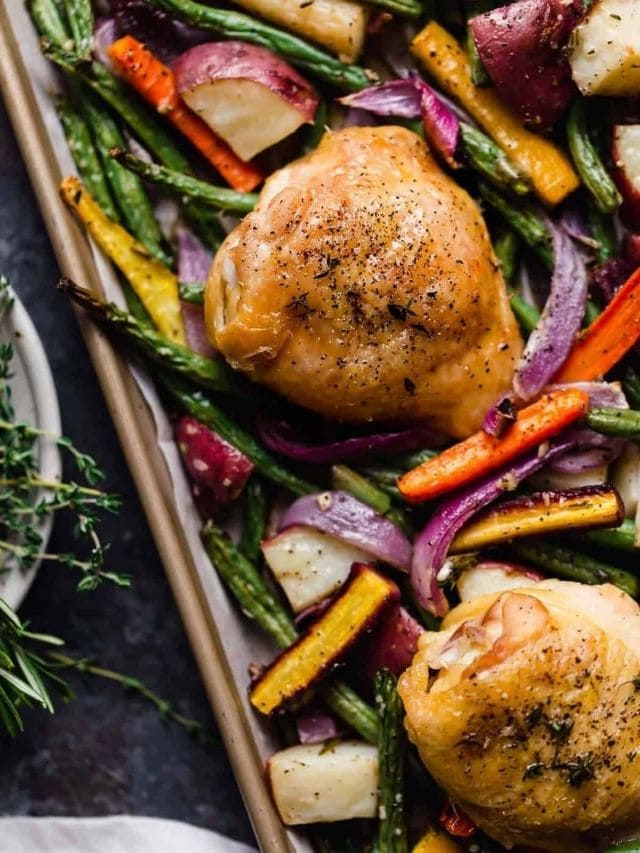 One-Pan  Roasted Chicken and Vegetables