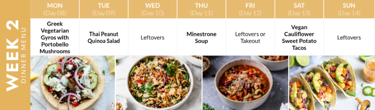 2-Week Plant-Based Meal Plan (Vegan-Friendly) - The Real Food Dietitians