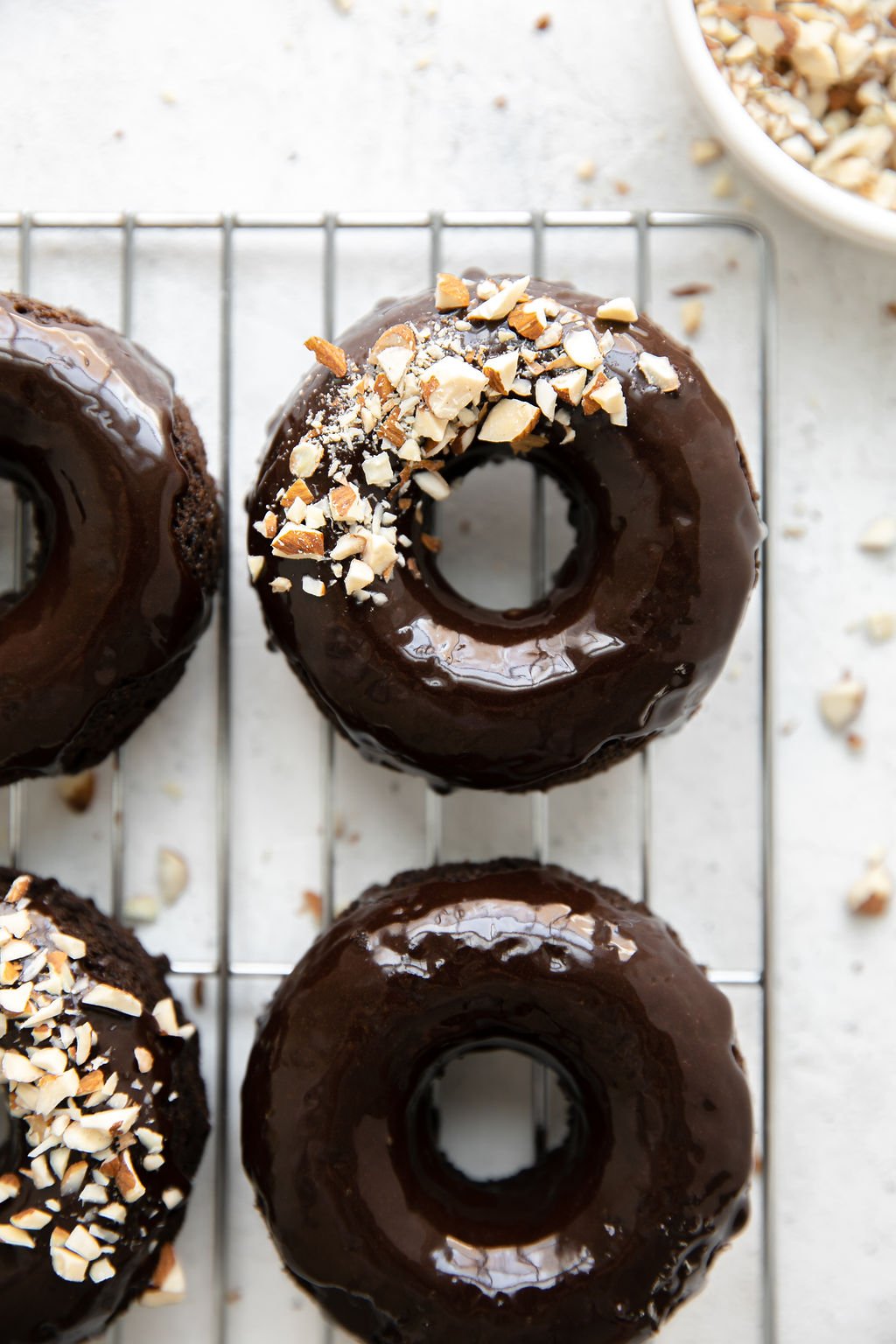 Baked Chocolate Cake Glazed Donuts (Gluten Free) - Basics with Bails